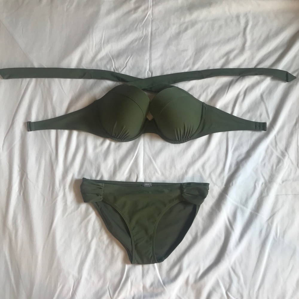 American Eagle Lightly Lined Green Bikini